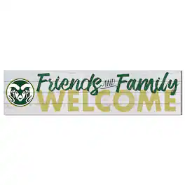 Jardine - Colorado State Rams 10'' x 40'' Friends & Family Welcome Sign - White