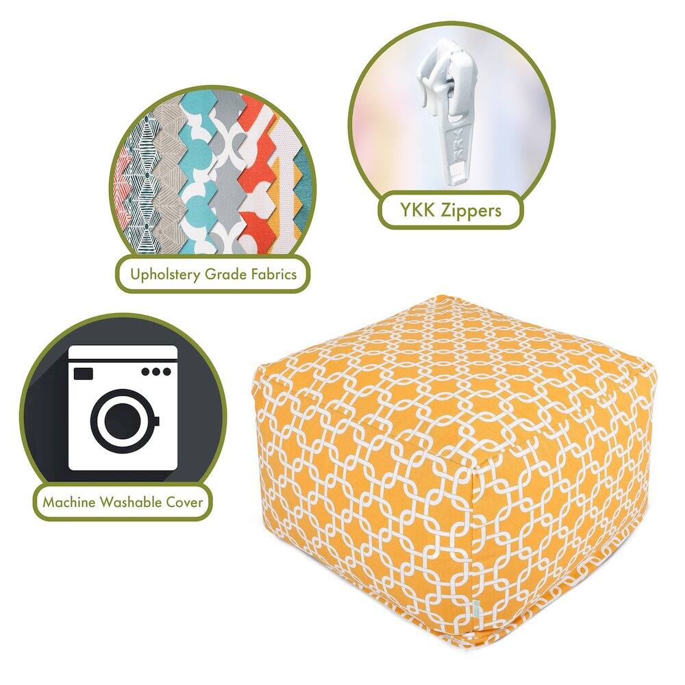 - Upholstery Grade Fabrics
- YKK Zippers
- Machine Washable Cover