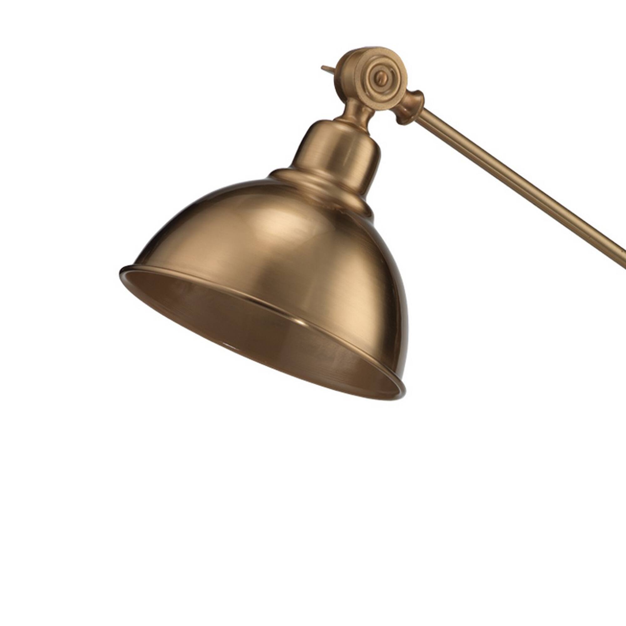 Angle. Manhattan Lane - Table Lamp with Adjustable Tubular Metal Frame - Brass.