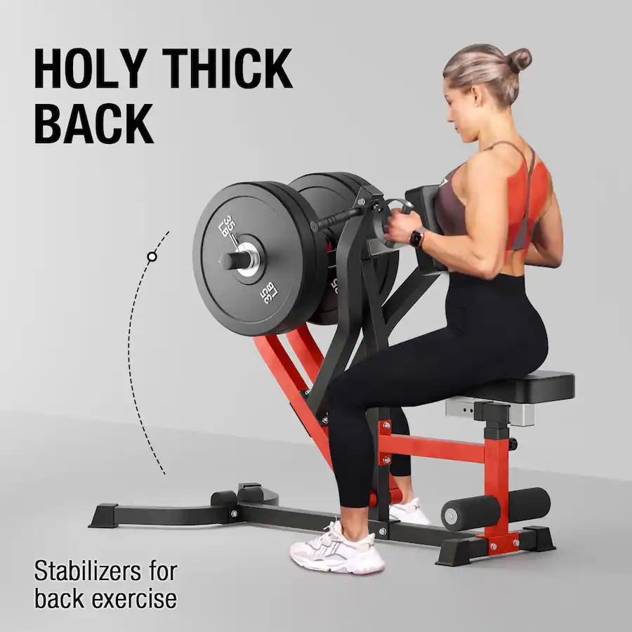 Syedee Seated Row Machine, Plate Loaded Lat and Back Workout Equipment ...