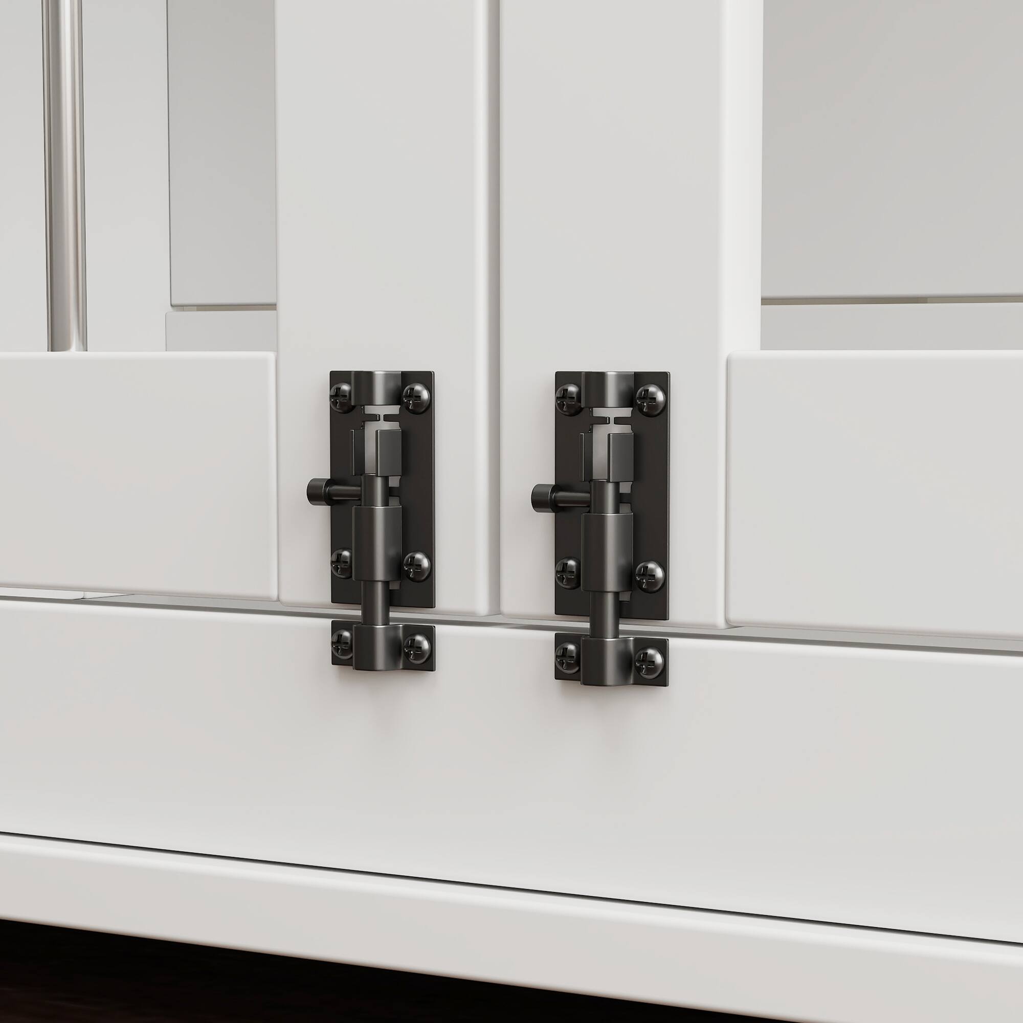 Alt View 5. Pawhut - Dog Crate Furniture with Chalkboard, 39" Kennel, Three Doors & Non-slip Pads, Side Table.