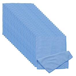 Unique Bargains - Glasses Cleaning Cloth 7.87"x7.87", 24pcs Microfiber Cleaner Cloth for Lens, Eyeglasses, Screens, Phones - Blue