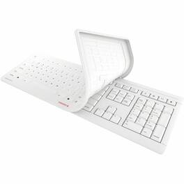 STREAM PROTECT Keyboard Wireless - Cherry Stream Wireless Keyboard With High Quality Protective Silicone - White