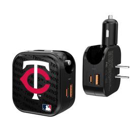 Keyscaper - Minnesota Twins Dual Port USB Car & Home Charger - Multicolor