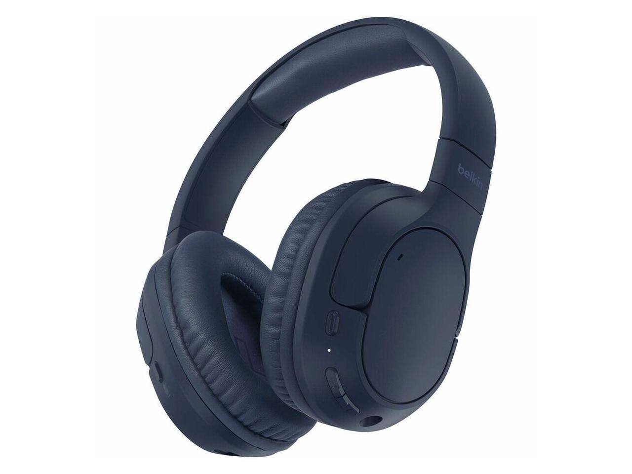 Alt View 7. Belkin - Belkin SoundForm Surround Wireless Over-Ear Headphones AUD009fqBL - Blue.