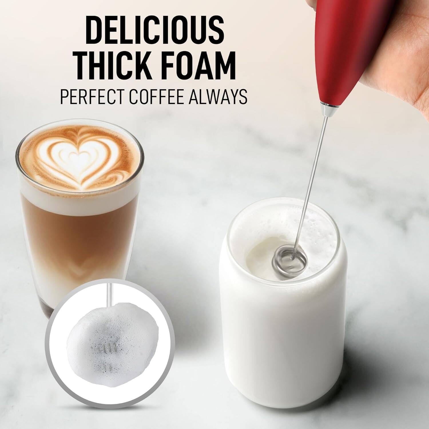 DELICIOUS THICK FOAM  
PERFECT COFFEE ALWAYS