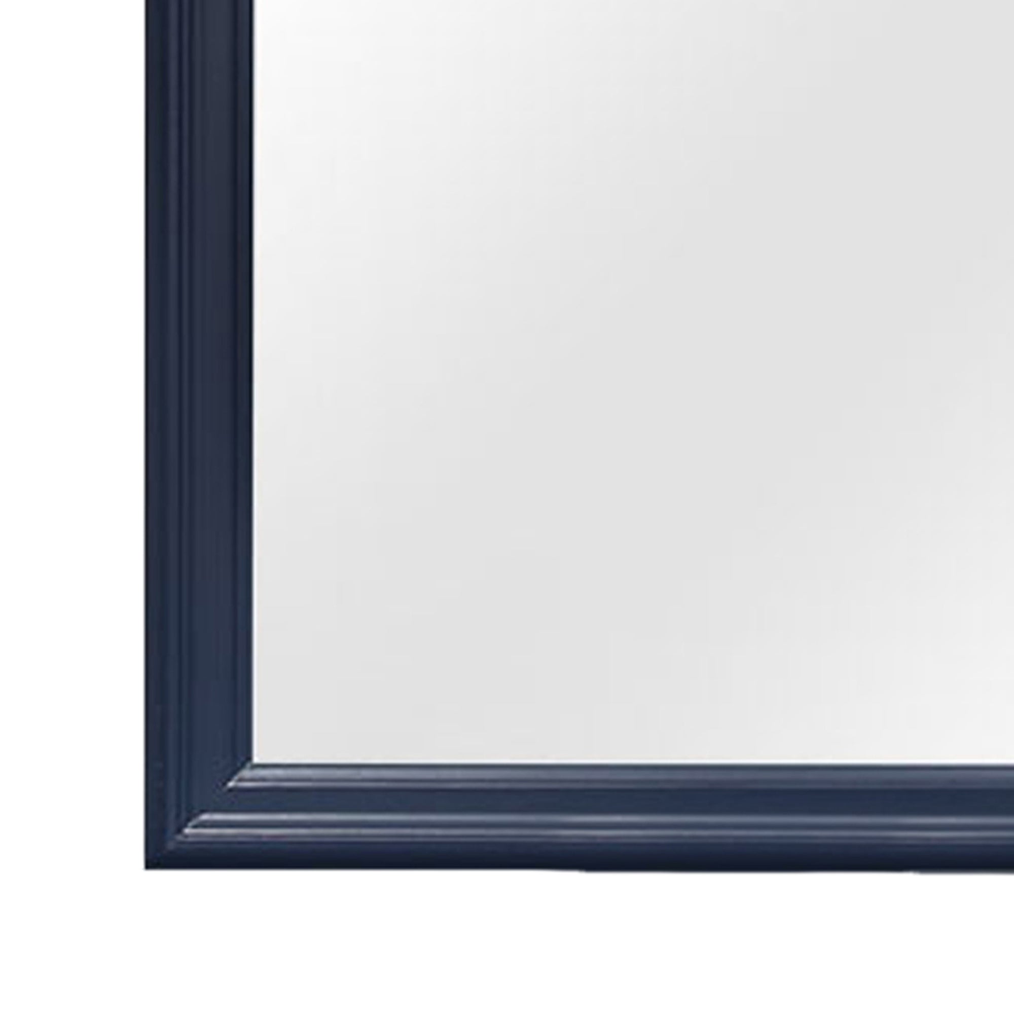Alt View 1. BreeBe - Charlston Blue Mirror with Tempered Glass and Solid Wood Frame, 38.19 Inches - Blue.