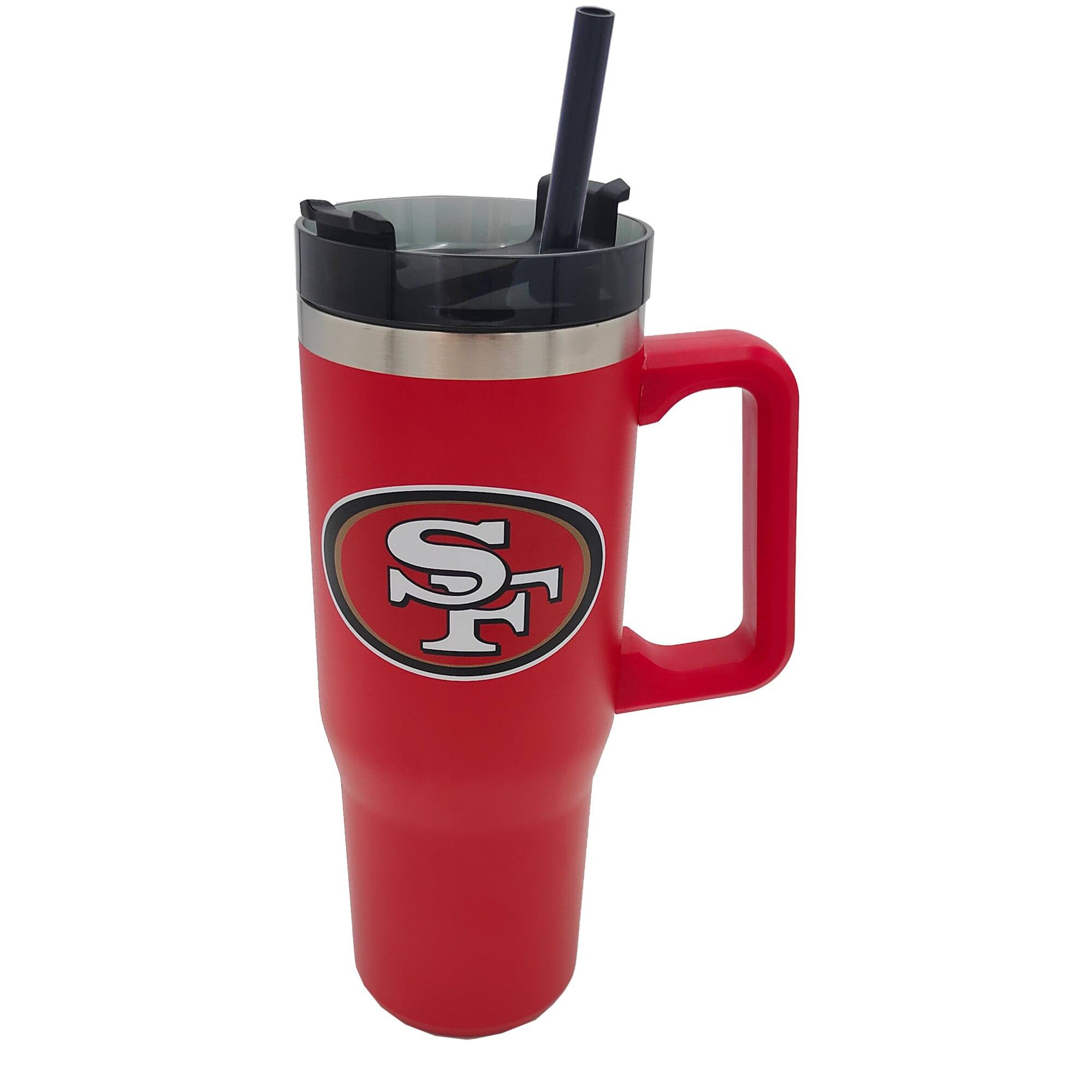 Alt View 1. Pegasus - San Francisco 49ers 60" x 70" Logo Blanket and 30oz Stainless Steel Tumbler Combo - Multicolor.