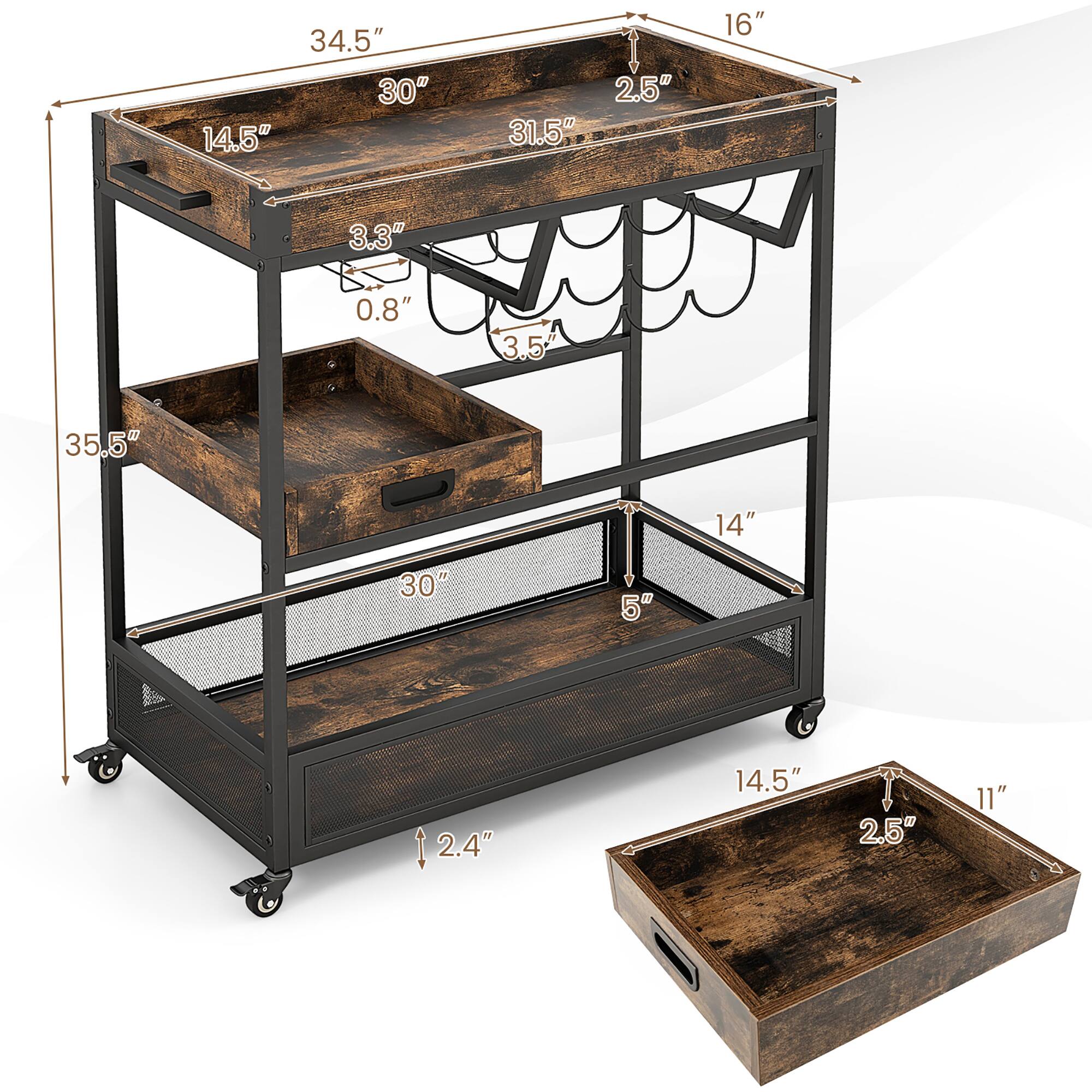 34.5"  
30"  
14.5"  
31.5"  
2.5"  
16"  
3.3"  
0.8"  
3.5"  
35.5"  
14"  
30"  
5"  
14.5"  
2.5"  
11"  
2.4"