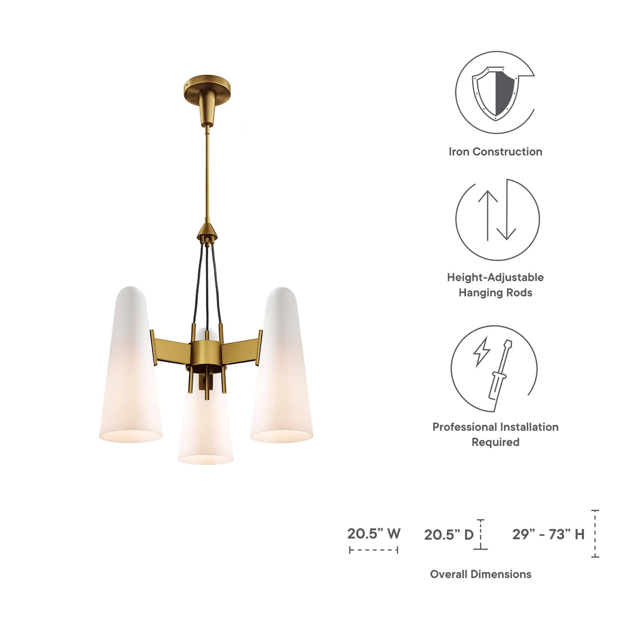 Iron Construction  
Height-Adjustable Hanging Rods  
Professional Installation Required  

20.5" W  
20.5" D  
29" - 73" H  

Overall Dimensions