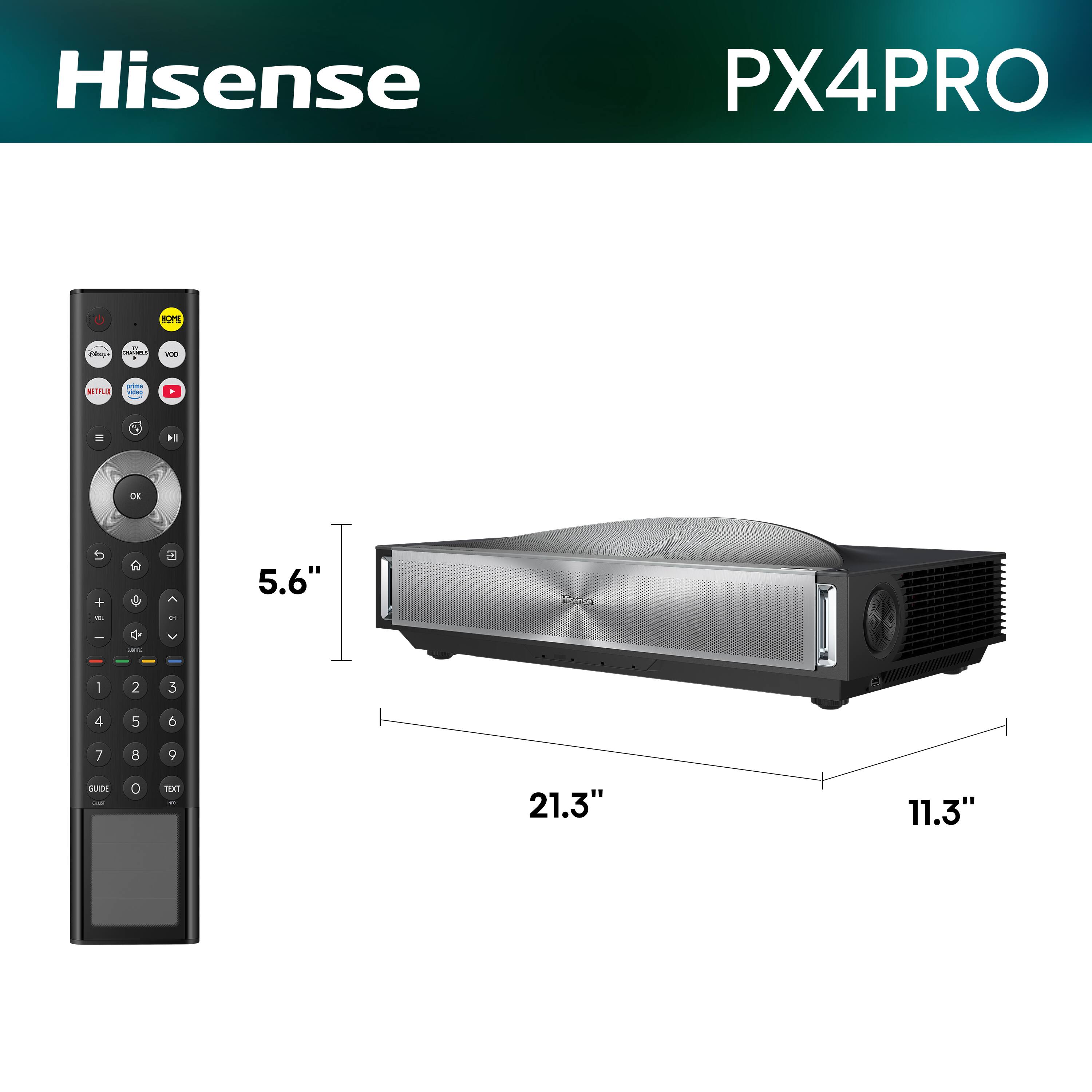 Hisense  
PX4PRO  
HOME  
- CAMP CHOOSE  
VOO  
METRUCT  
prime DOS  
E  
>>  
X  
5 + or  
A  
^ +  
5.6"  

V  
18112  
I  
2  
3  
4  
5  
6  
7  
8  
9  
GUIDE  
0  
TEXT  
21.3"  
11.3"