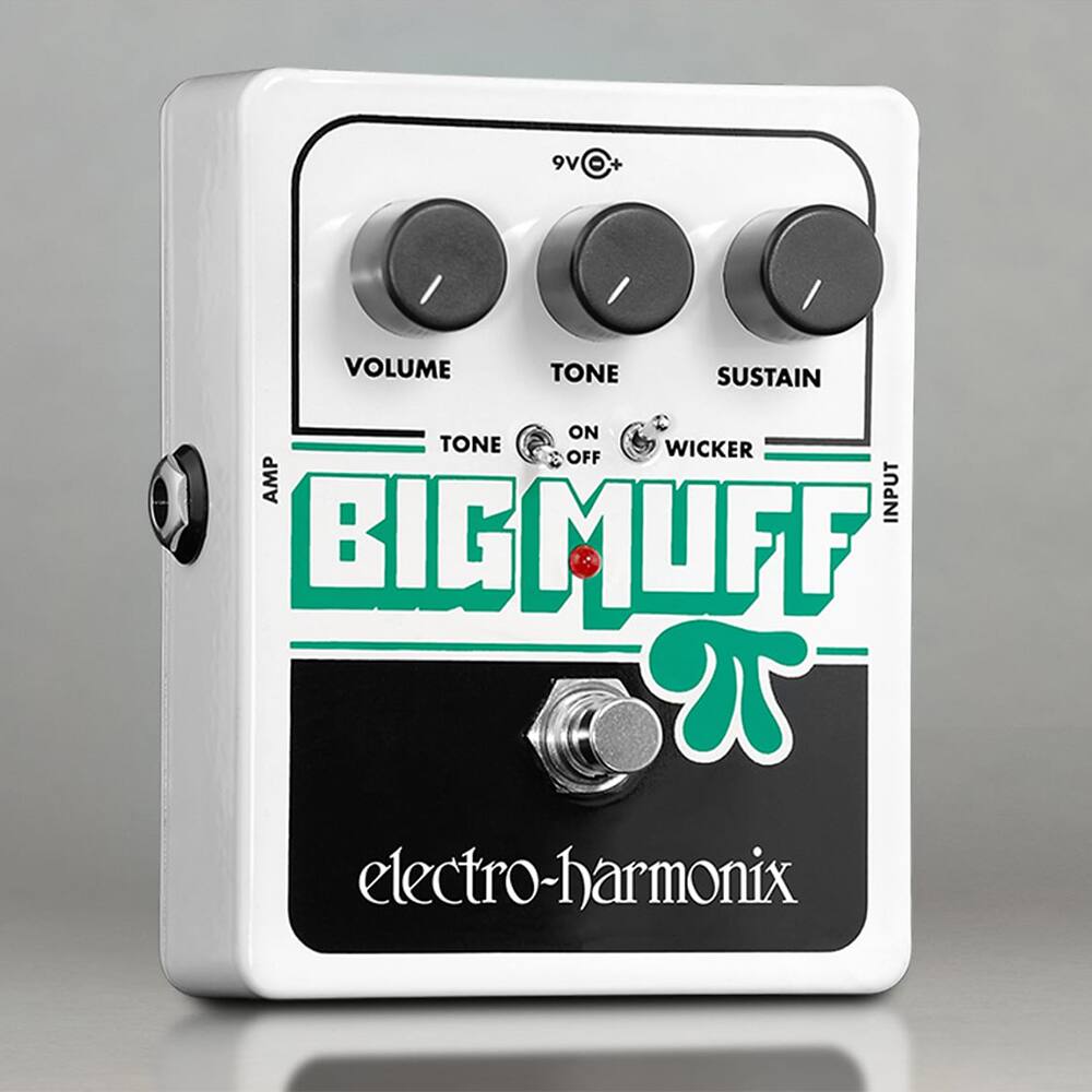 9V +  
VOLUME TONE SUSTAIN  
TONE WICKER ON OFF  
BIG MUFF π  
electro-harmonix
