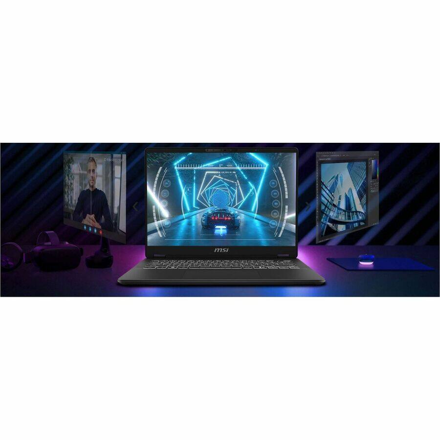 Alt View 1. MSI - MSI Prestige 14 AI Studio C1VFG-064US 14" Notebook - 2.8K - 60 Hz - Intel Core Ultra 9 185H - Intel Evo Platform - Stellar Gray.