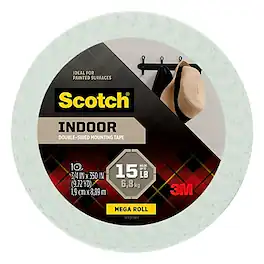 Scotch - Double Sided Indoor Mounting Tape, 3/4" x 10 yds., (110-LONG) - White