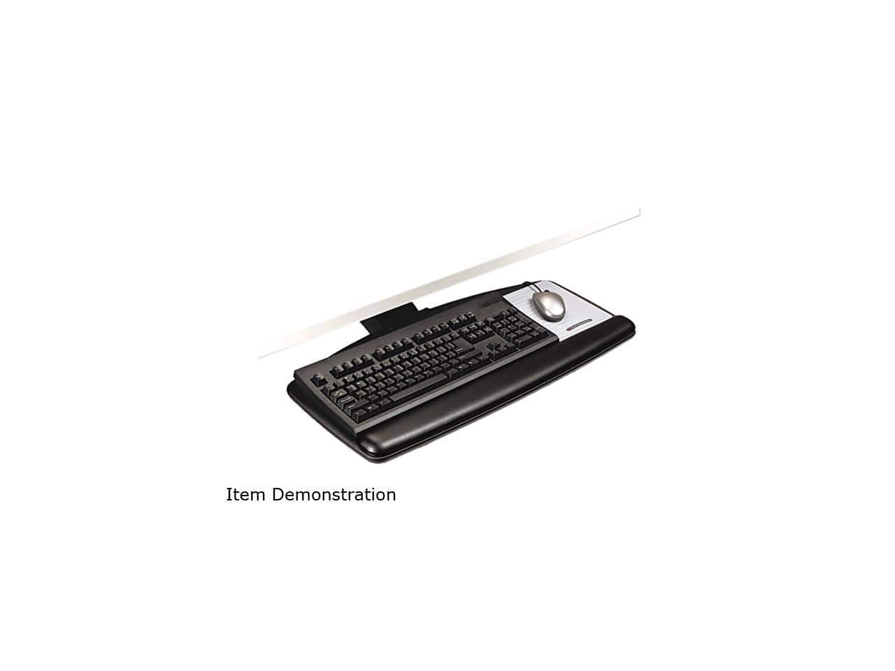 3M - MMMAKT90LE Easy Adjust Keyboard Tray, Standard Platform, 23" Track - Black