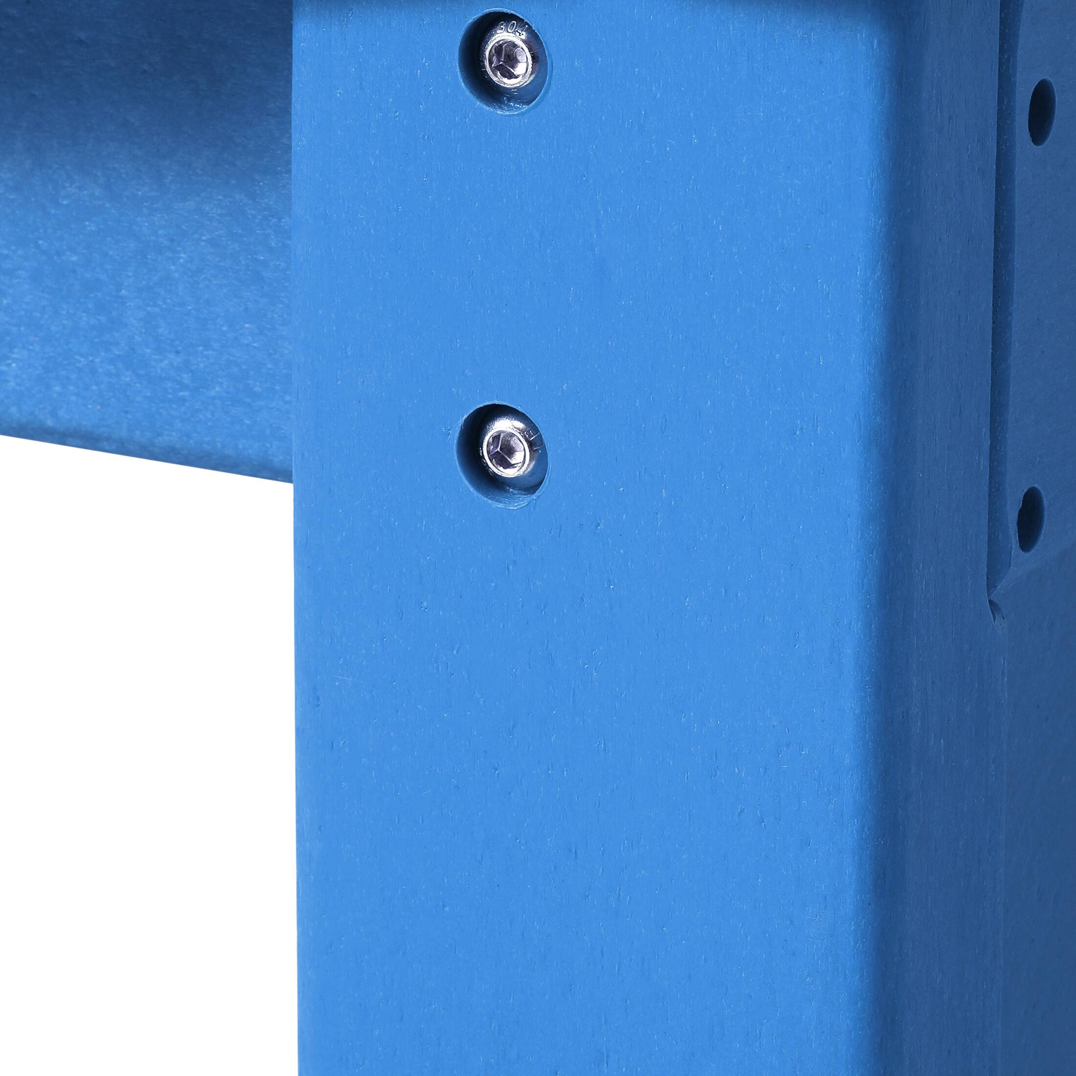 Alt View 5. WestinTrends - WestinTrends Malibu 48" length backless Poly Wood Outdoor / Garden bench - Pacific Blue.