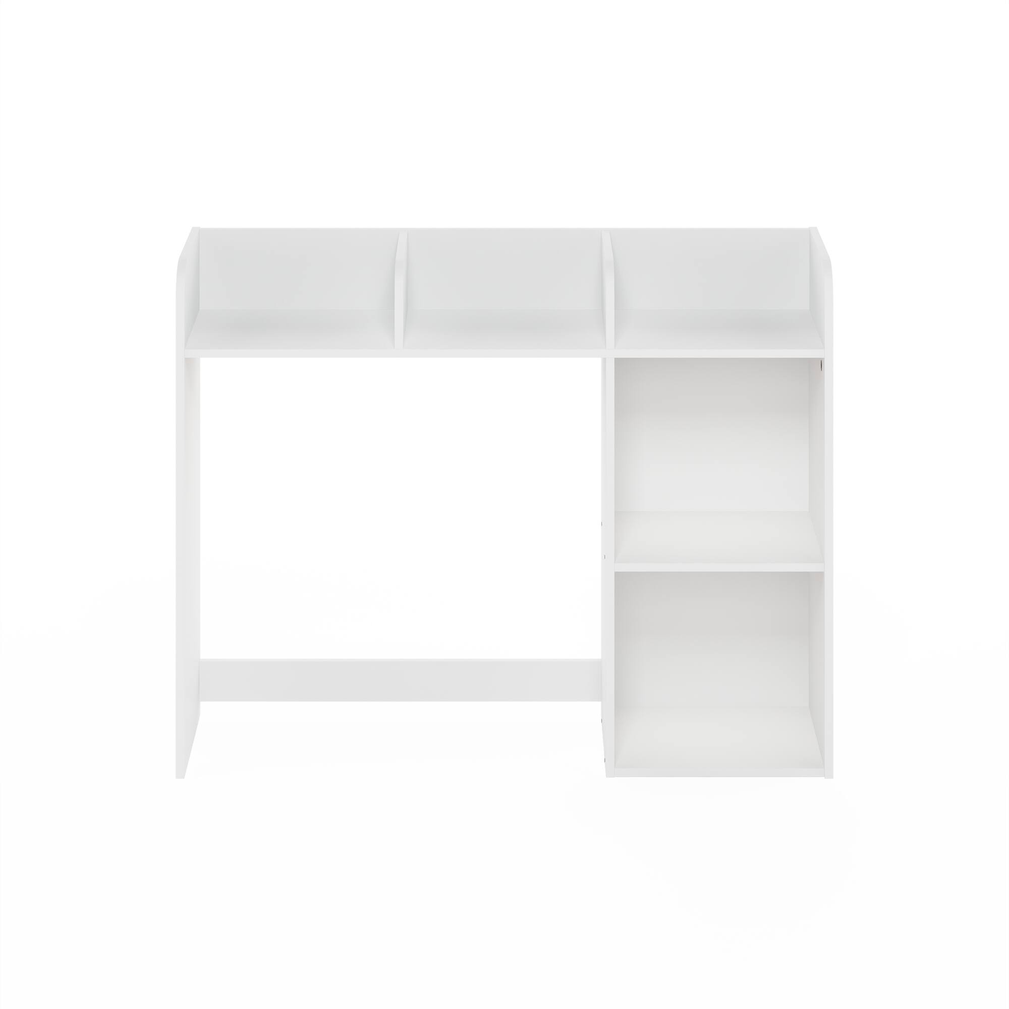 Alt View 2. Furinno - Classic Desktop Bookshelf Storage Hutch, Desk Organizer with 5 Shelves - White.