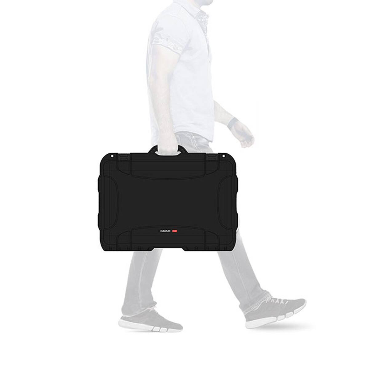 Alt View 3. NANUK - Nanuk Wheeled Series 938 Waterproof Hard Case with Padded Divider, Black.
