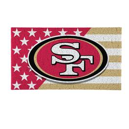Evergreen Enterprises - San Francisco 49ers 16" x 28" Stars & Stripes Patriotic Turf Mat - Multicolor