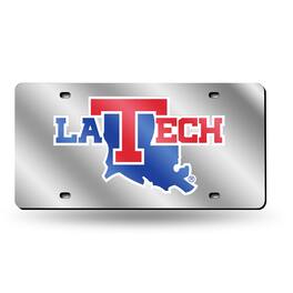 Rico Industries - Louisiana Tech Bulldogs Mirrored Laser Cut License Plate Laser Tag - Multi
