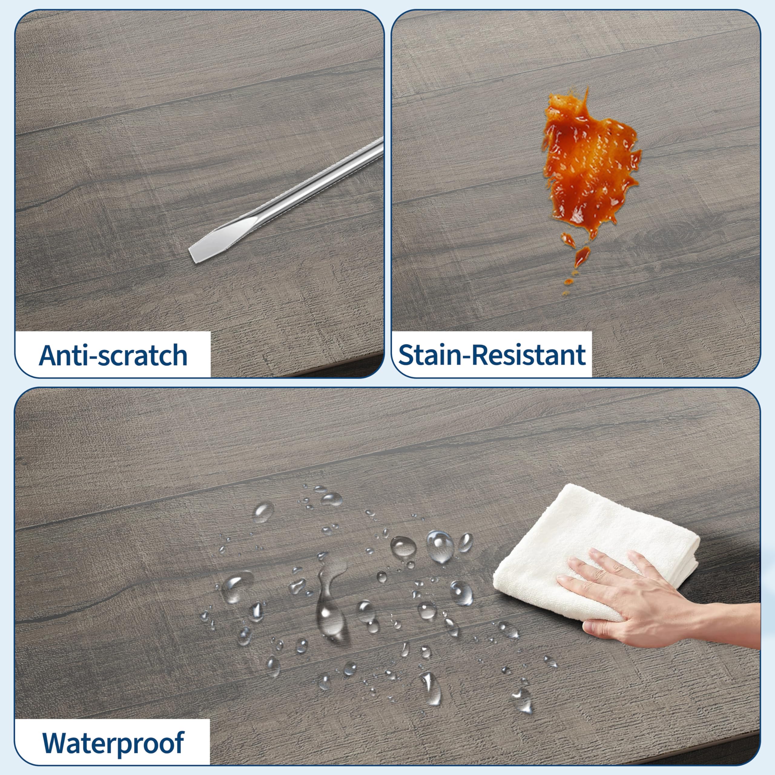 Anti-scratch  
Stain-Resistant  
Waterproof