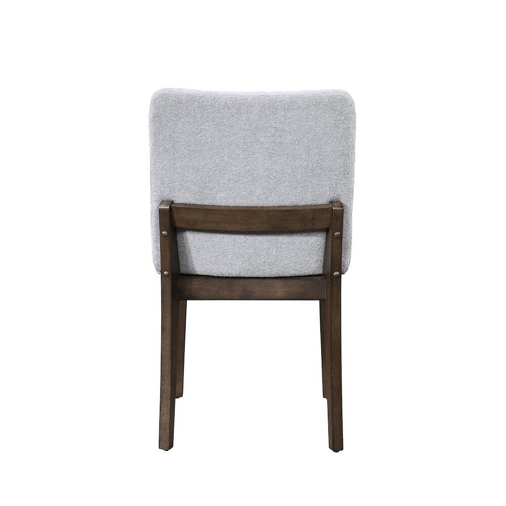 Alt View 4. New Classic Furniture - Kody Fabric Upholstered Dining Chair in Gray (Set of 2) - Grey.