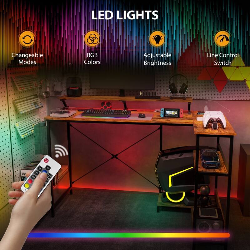 LED LIGHTS  
Changeable Modes  
RGB Colors  
Adjustable Brightness  
Line Control Switch