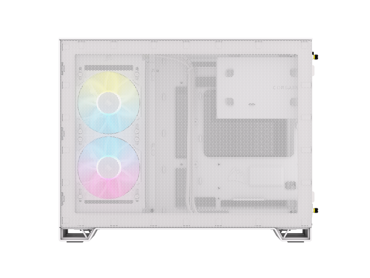 Alt View 3. CORSAIR - CORSAIR iCUE LINK 2500X RGB Micro ATX Case – White – 2x RX120 RGB Fans – Dual Chamber – Tempered Glass - White.