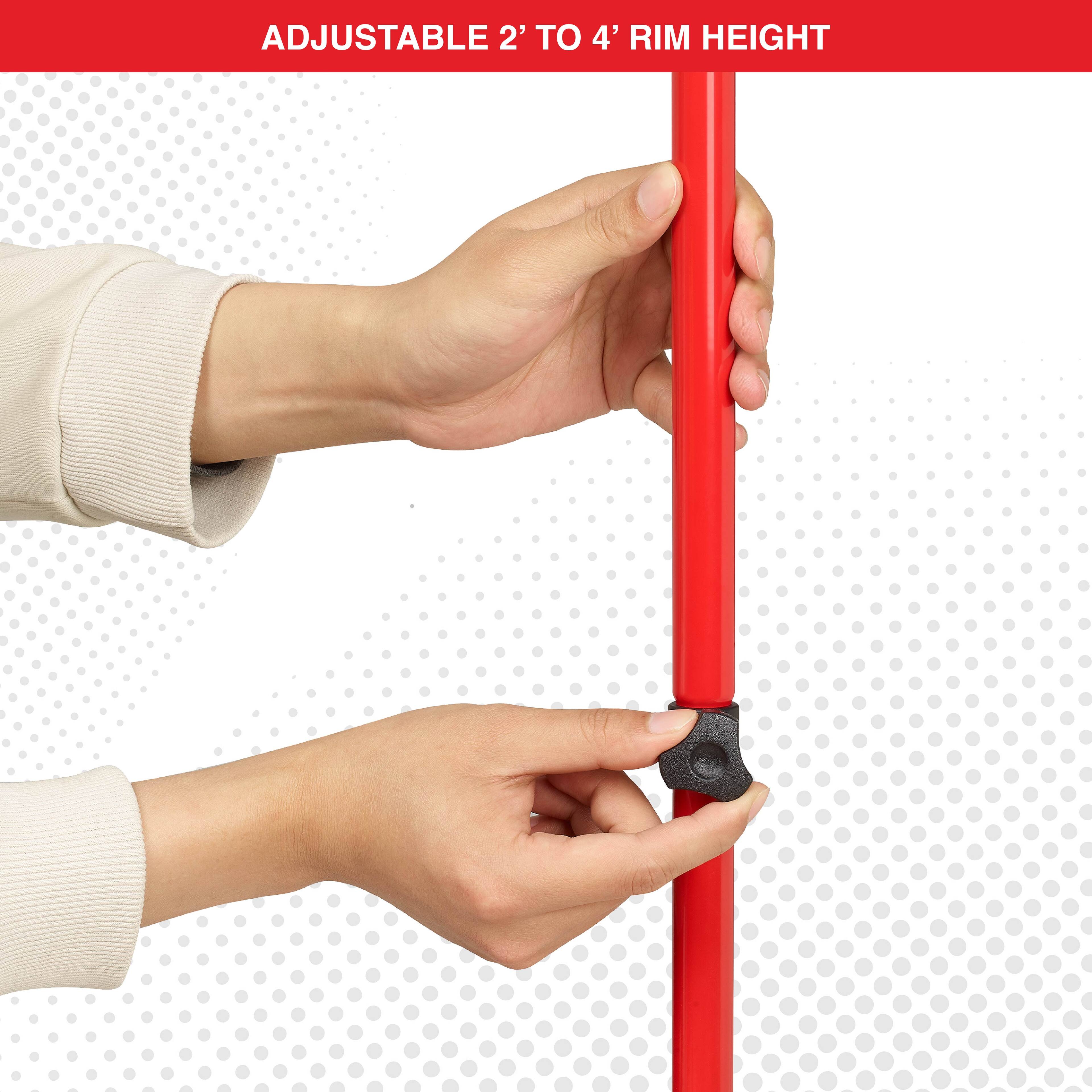 ADJUSTABLE 2' TO 4' RIM HEIGHT