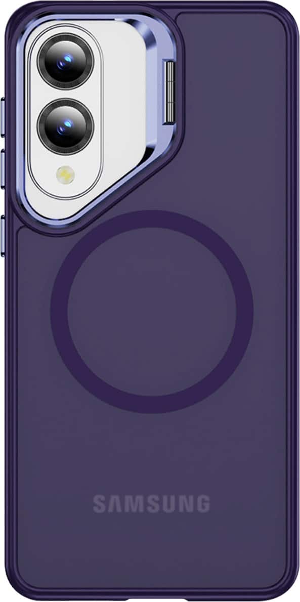 Front. SaharaCase - Venture Series Kickstand Case for Samsung Galaxy S25 Edge - Purple Orchid.