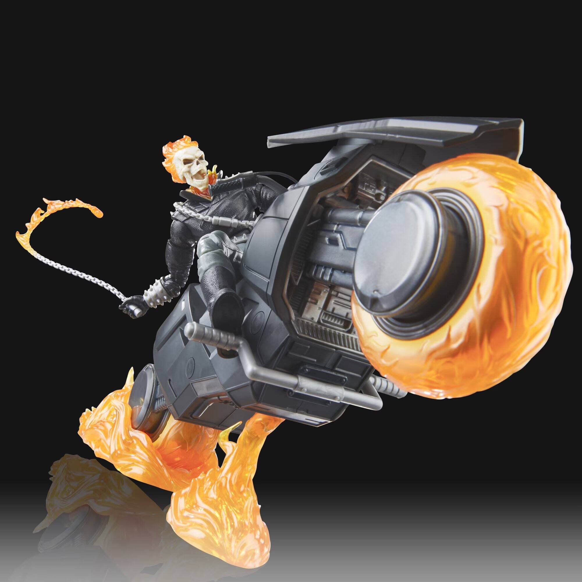 Left. Marvel - Marvel Legends Series Ghost Rider, 6" Comics Collectible Action Figure with Motorcycle.
