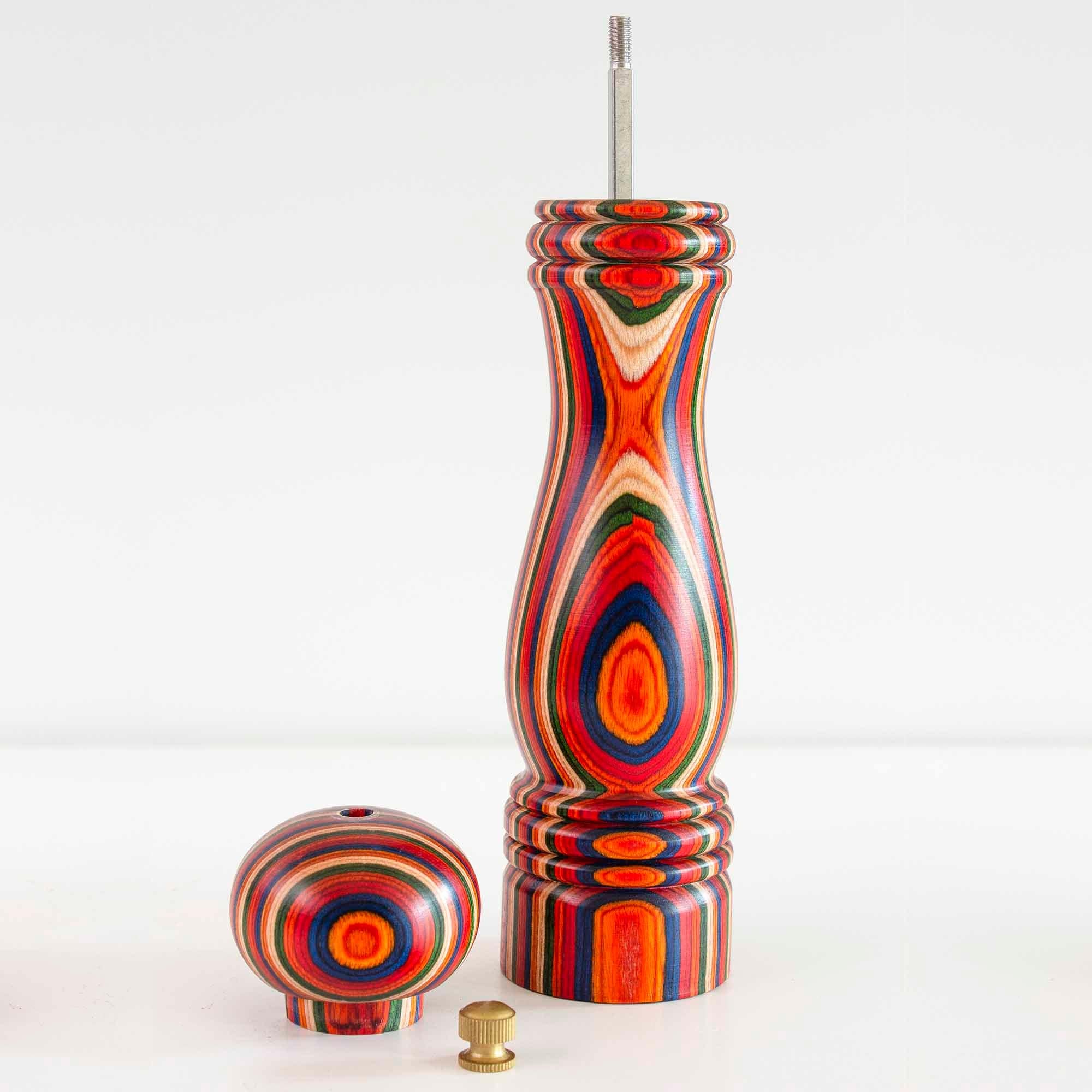 Alt View 3. Baltique - Marrakesh Collection Refillable Pepper Grinder - Red, Blue, Green, Orange.