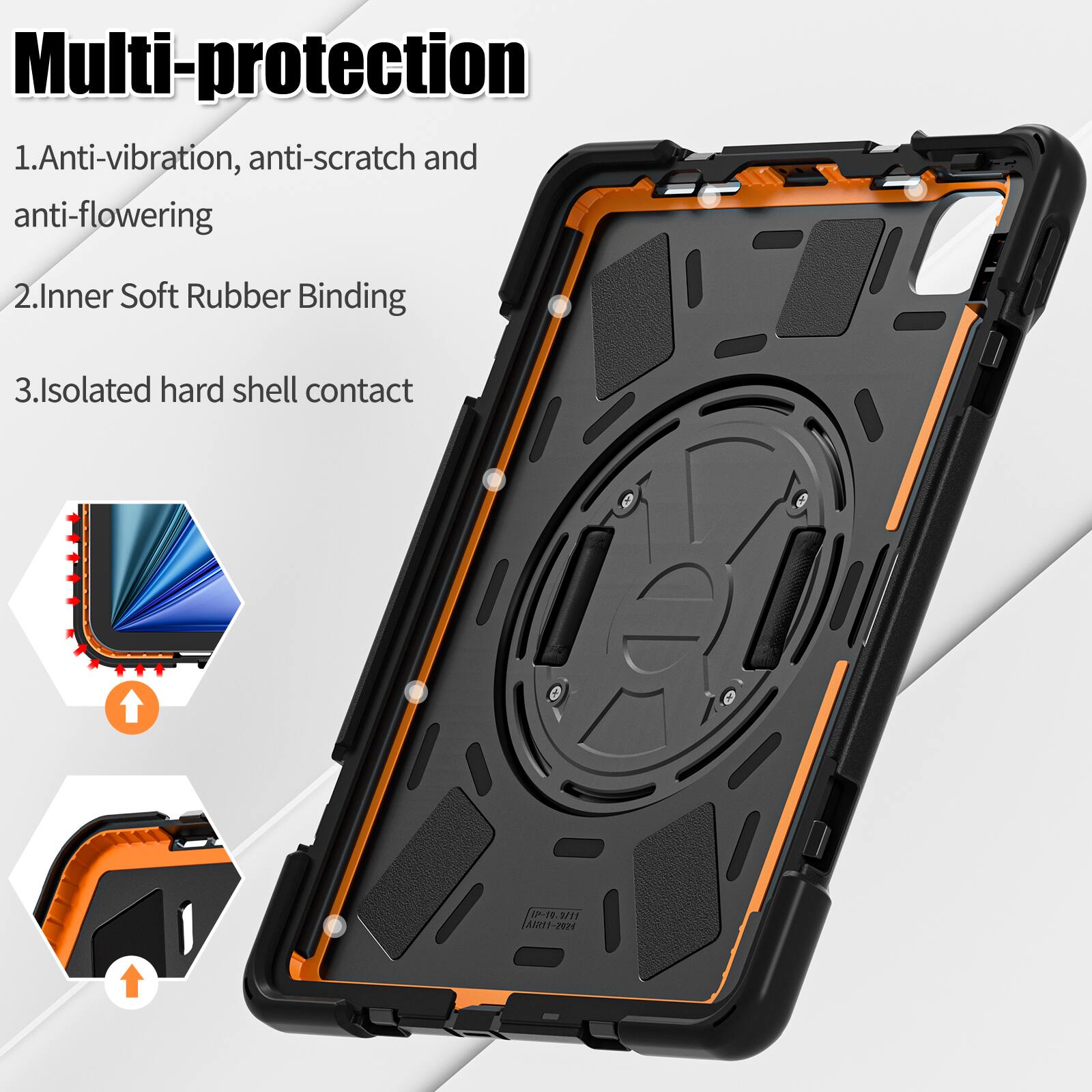 Multi-protection

1. Anti-vibration, anti-scratch and anti-flowering
2. Inner Soft Rubber Binding
3. Isolated hard shell contact