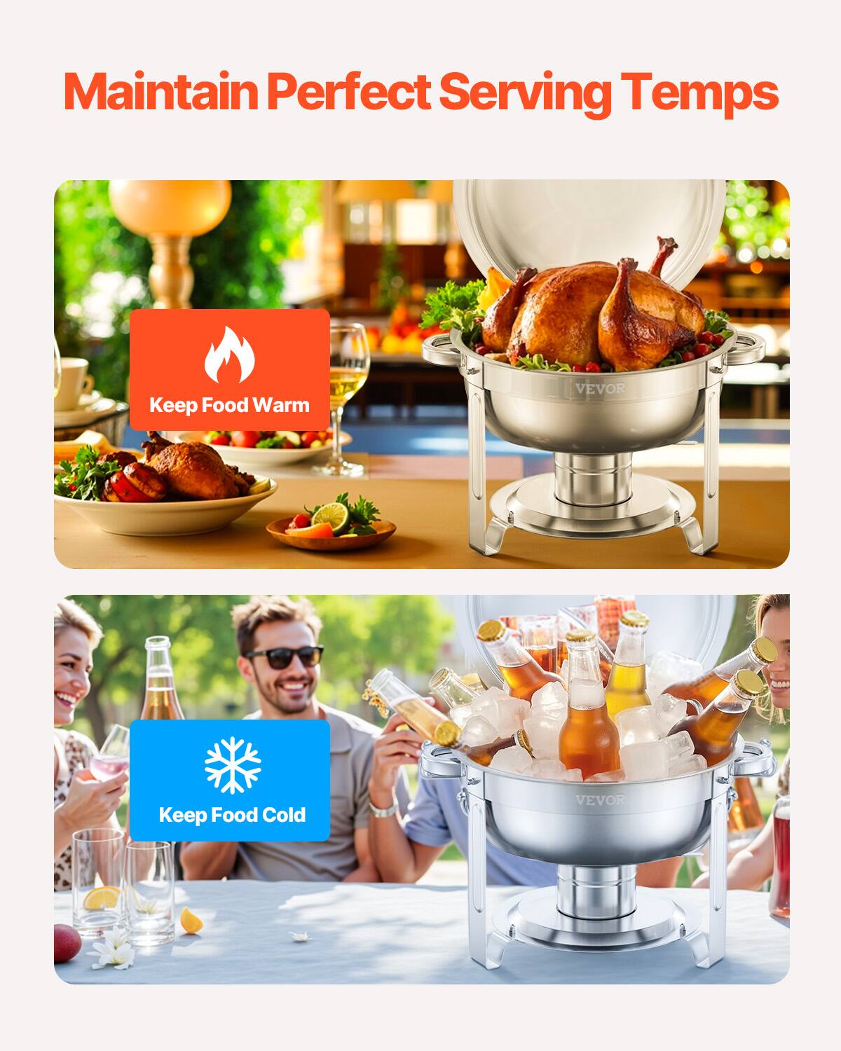 Maintain Perfect Serving Temps

Keep Food Warm
VEVOR SAM
Keep Food Cold
VEVOR