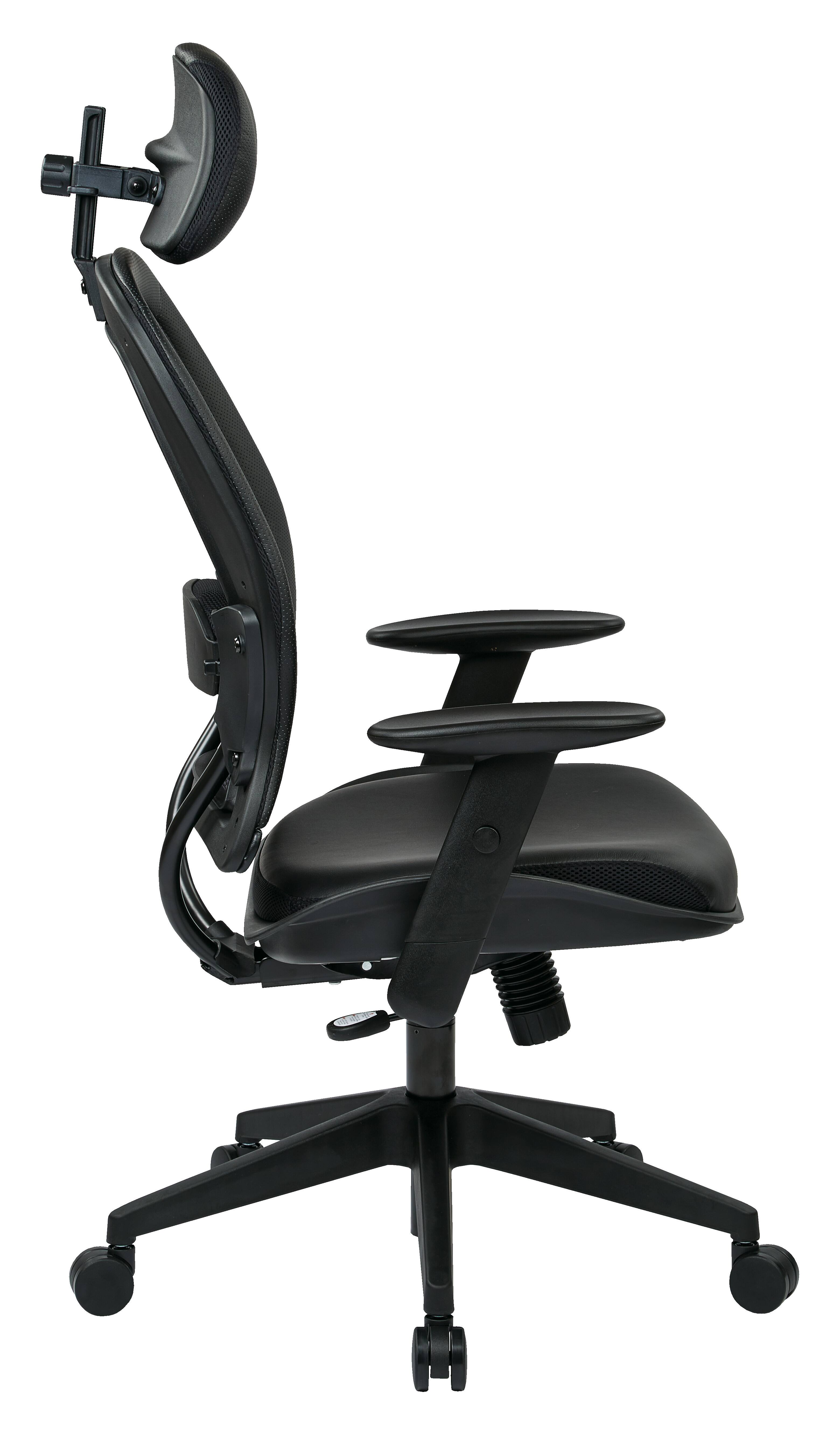 Left. Office Star Products - Professional Air Grid® Chair - Black.