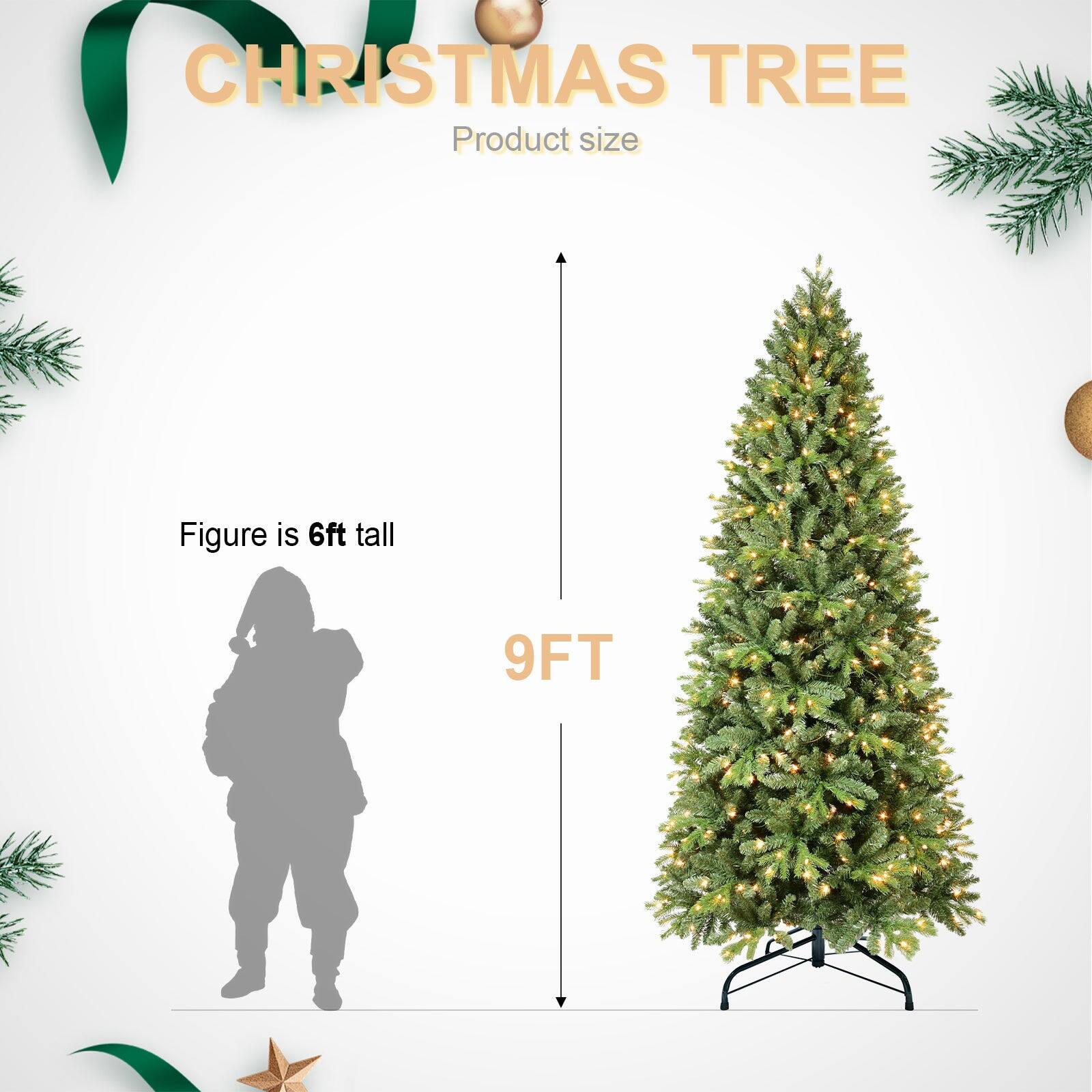 CHRISTMAS TREE  
Product size  

Figure is 6ft tall  

9FT