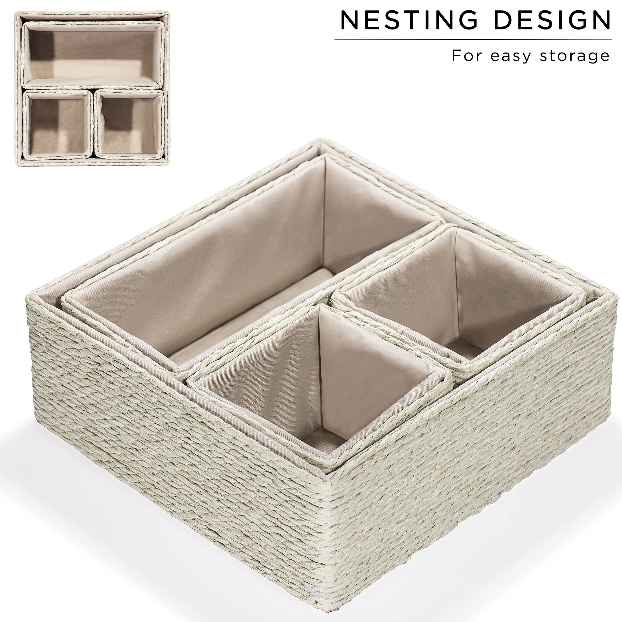 NESTING DESIGN  
For easy storage