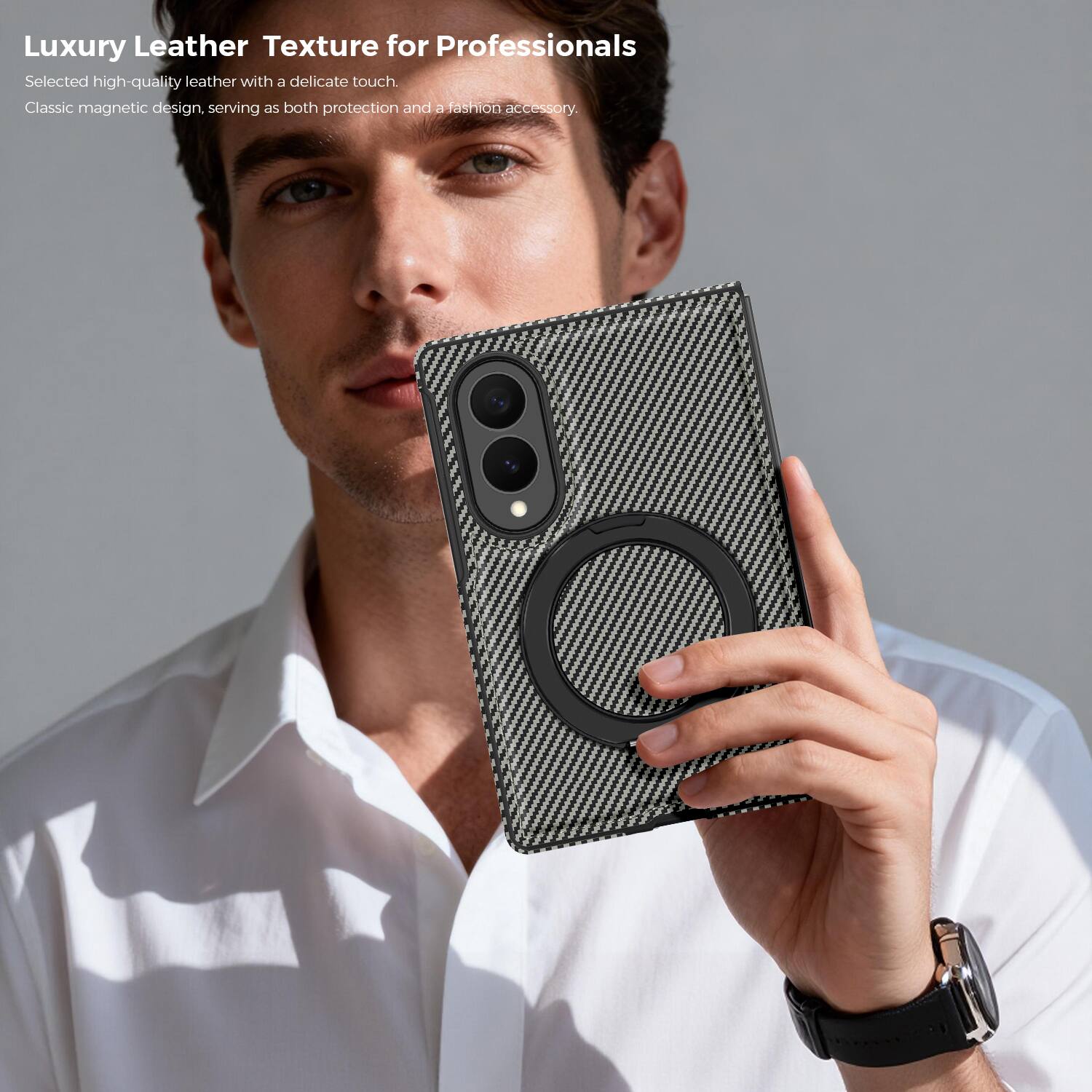 Luxury Leather Texture for Professionals

Selected high-quality leather with a delicate touch. Classic magnetic design, serving as both protection and a fashion accessory.