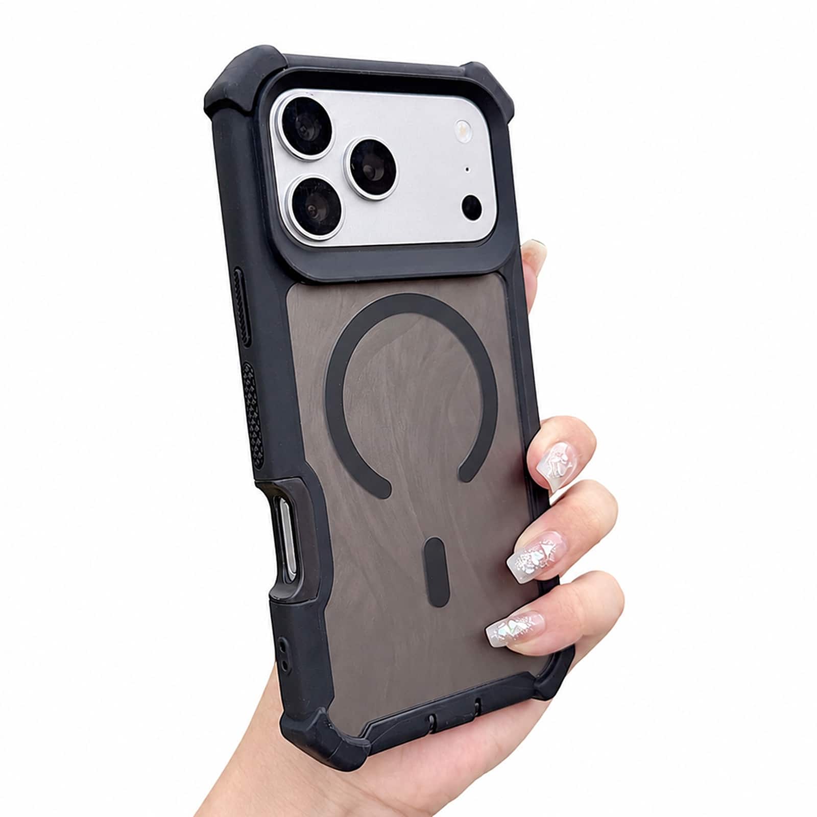 UUCOVER - Magnetic Case for Apple iPhone 17 Pro,Shockproof TPU+PC Case Compatible with MagSafe Anti-Slip Grip Protective Cover - Black