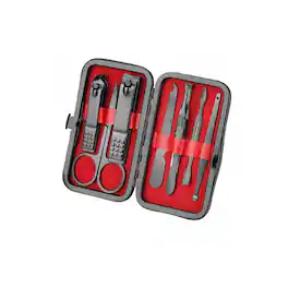 Beauty Hub Ecommerce - Men’s Manicure & Pedicure Tool Kit - Black And Red