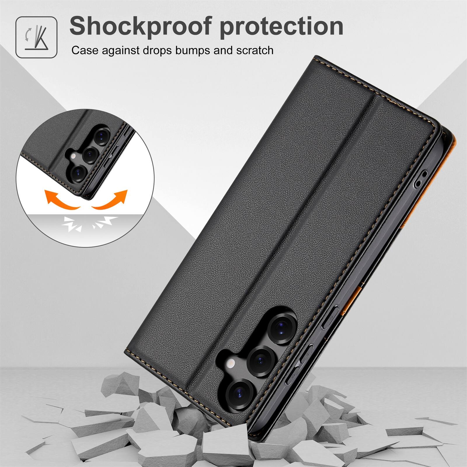 Shockproof protection  
Case against drops, bumps, and scratches