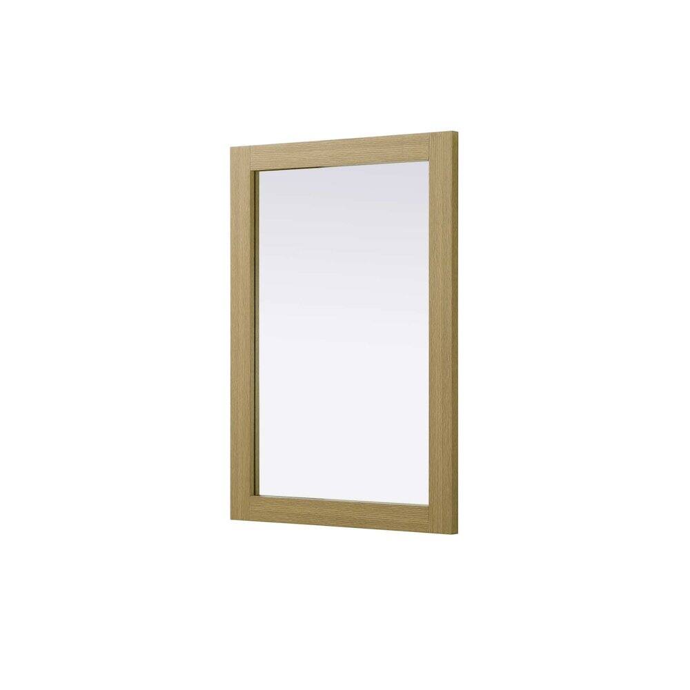 Alt View 3. Elegant Kitchen and Bath - Noah Wooden Rectangle Mirror 22 x 32 in Honey Brown - Honey Brown.