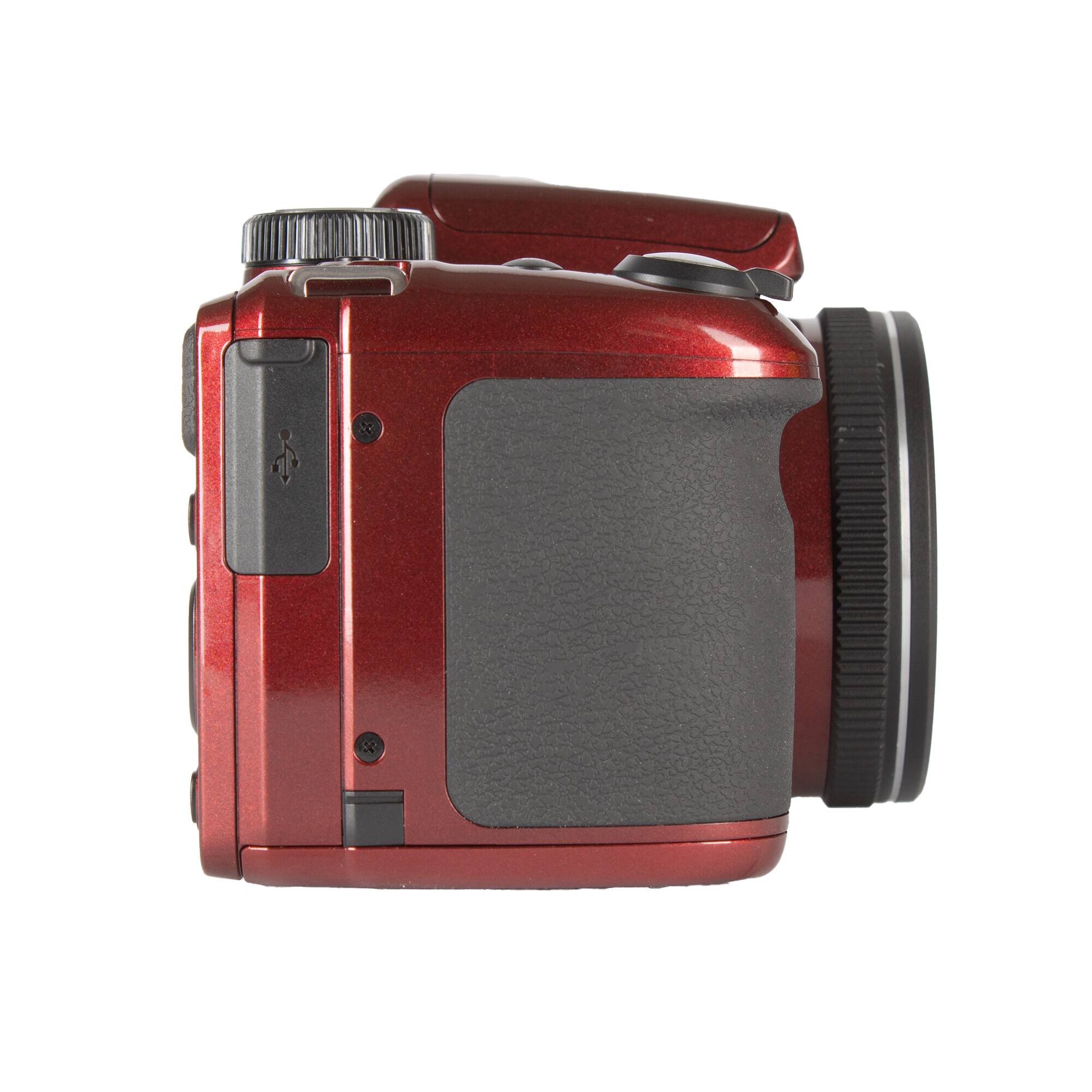 Alt View 5. Kodak - Kodak PIXPRO AZ405 Digital Camera (Red) (AZ405RD) + 128GB Card + Bag + Cloth.