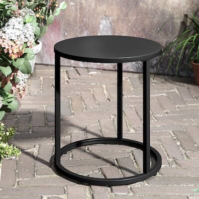 Alt View 4. Crestlive Products - Crestlive Products Outdoor Square Dining End Table 17.91 In - Black.