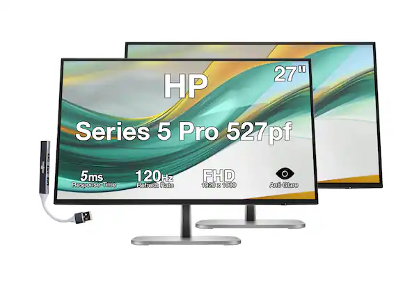 27" HP Series 5 Pro 527pf 5ms 120Hz FHD Response-Time Refresh Rate 1920 X 1080 Anti-Glare
