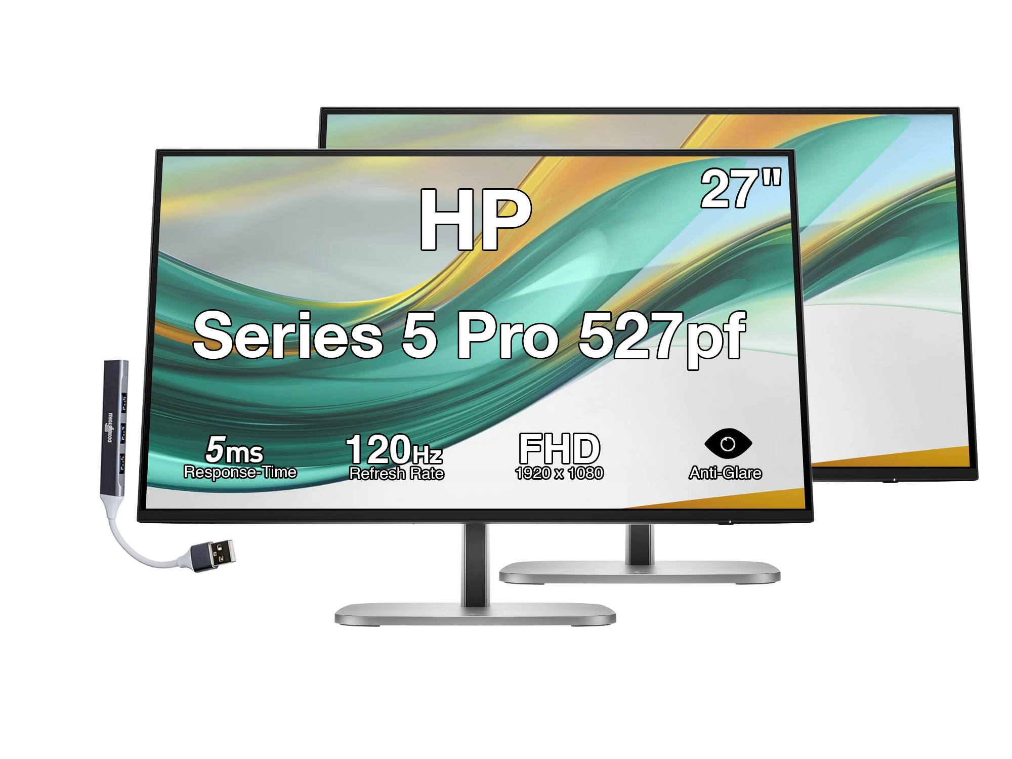 27" HP Series 5 Pro 527pf 5ms 120Hz FHD Response-Time Refresh Rate 1920 X 1080 Anti-Glare