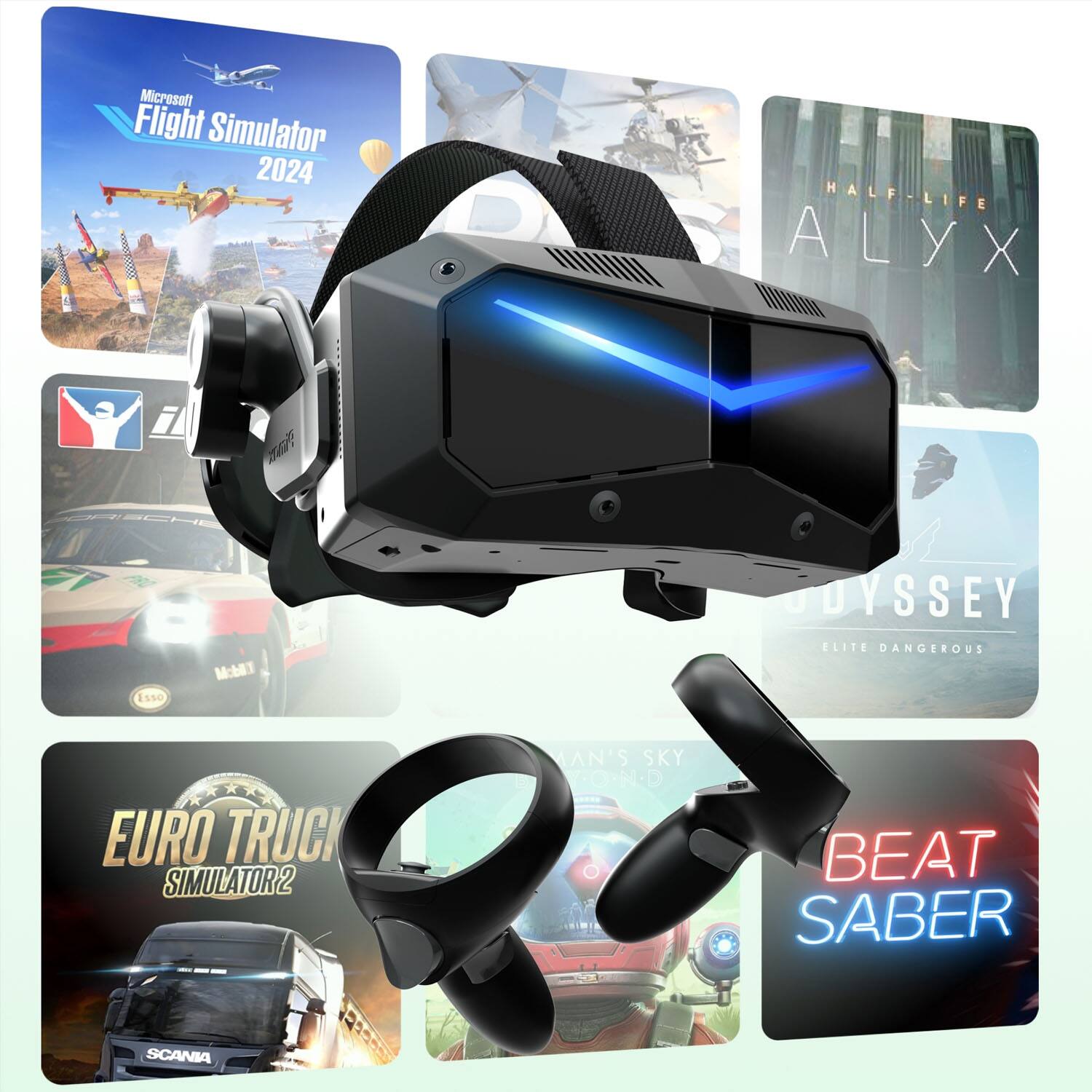 Microsoft Flight Simulator 2024  
HALF-LIFE ALYX  
Esso  
McB JOYSSEY  
ELITE DANGEROUS  
EURO TRUCK SIMULATOR 2  
SCANIA  
MAN'S SKY OND  
BEAT SABER