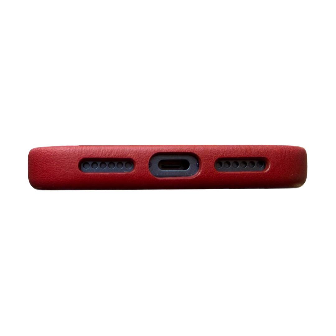 Alt View 1. LUMAZI - Full Grain Leather MagSafe iPhone 17 Pro Case - Winterberry.