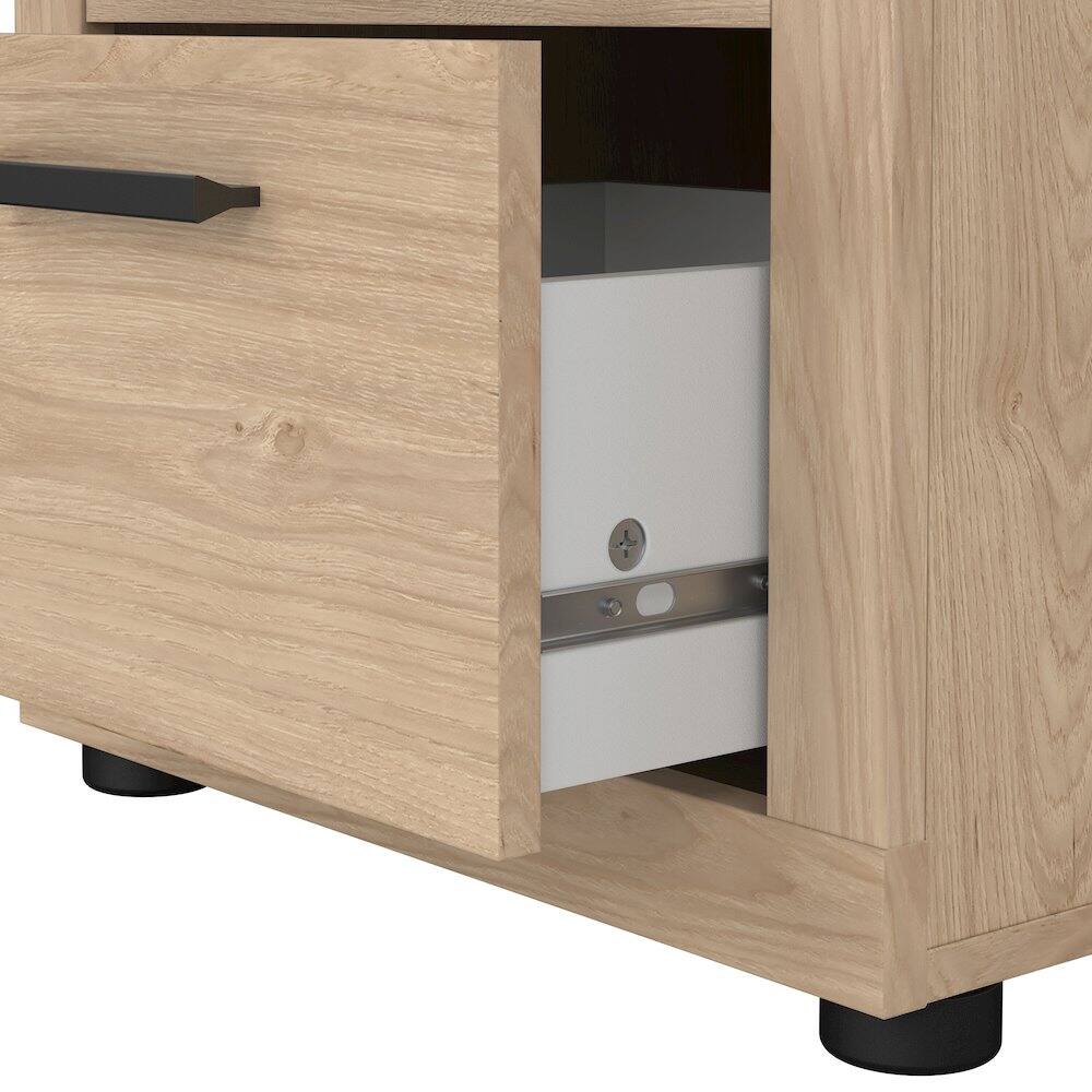 Left. Tvilum - 3-Piece Bedroom Set - Chest And Nightstand Set Of 2 - Brown.