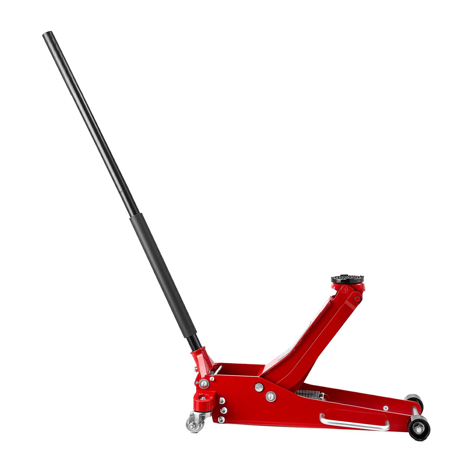 Alt View 5. VEVOR - Low Profile Floor Jack,3 Ton (6614 lbs) Capacity, Aluminum Racing Floor Jack with Dual Pistons Quick Lift Pump,Hydraulic - Black;Yellow.